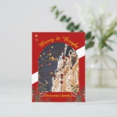 Arch foto Vrolijk kerstfeest Modern Feestdagenkaart (Staand voorkant)