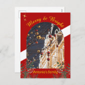 Arch foto Vrolijk kerstfeest Modern Feestdagenkaart (Voorkant / Achterkant)