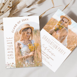 Arch Foto Wildflower Bloom Graduation Party Kaart