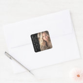 Arch foto zwart afstudeerder afstuderen retouradre vierkante sticker (Envelop)