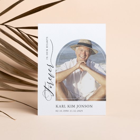 Arch fotokalligrafie script sympathie begrafenis bedankkaart