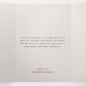 Arch Frame Family Multi Photo Merry Christmas Drieluik Uitnodiging (Binnenkant midden)