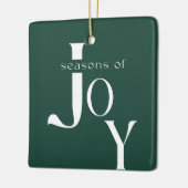 Arch Geometric Green Photo Christmas Keramisch Ornament (Links)