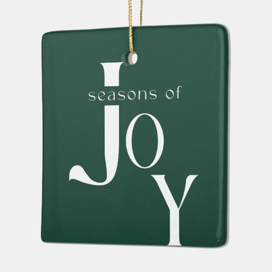 Arch Geometric Green Photo Christmas Keramisch Ornament (Links)