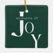 Arch Geometric Green Photo Christmas Keramisch Ornament (Voorkant)