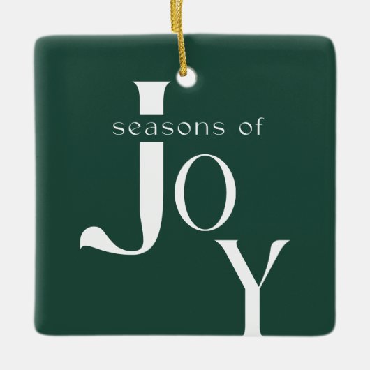 Arch Geometric Green Photo Christmas Keramisch Ornament (Voorkant)