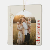 Arch Geometric Photo Family Name Christmas Keramisch Ornament (Links)