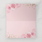 Arch Gold Glitter Pink Floral First Heilige Commun Plaatskaartje (Binnenkant ongevouwen)