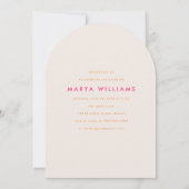 Arch Graduation Party Voor Haar Roze En Sinaasappe Kaart (Achterkant)