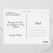 Arch Greenery Merry-kerstfoto Folie Feestdagen Briefkaart (Achterkant)