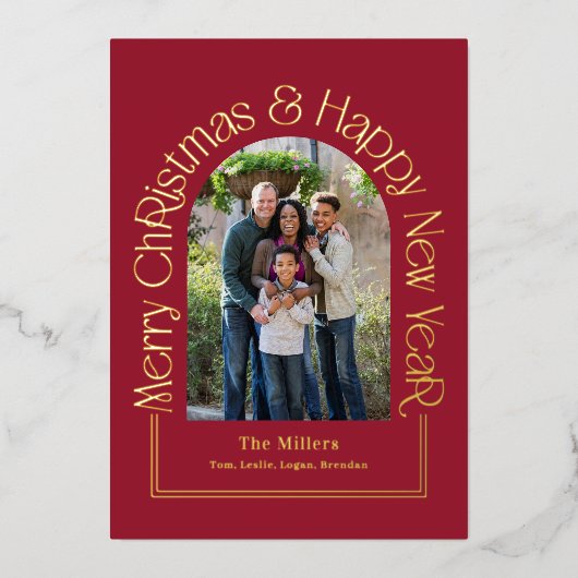 Arch Groet REAL FOLIE Kerstmis Vakantie Kaart (Voorkant)