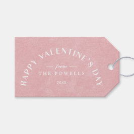 Arch Heart Valentijnsdag Foto Gift Label - Roze Cadeaulabel