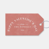 Arch Heart Valentijnsdag Foto Gift Label - Zalm Cadeaulabel (Voorkant (Horizontaal))