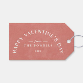 Arch Heart Valentijnsdag Foto Gift Label - Zalm Cadeaulabel