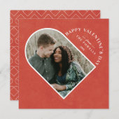 Arch Heart Valentijnsdag Fotokaart - Rood Kaart (Voorkant / Achterkant)