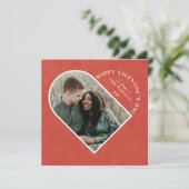 Arch Heart Valentijnsdag Fotokaart - Rood Kaart (Staand voorkant)