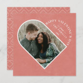 Arch Heart Valentijnsdag Fotokaart - Zalm Kaart (Voorkant / Achterkant)