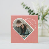 Arch Heart Valentijnsdag Fotokaart - Zalm Kaart (Staand voorkant)