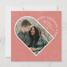 Arch Heart Valentijnsdag Fotokaart - Zalm