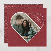 Arch Heart Valentijnsdag Photo Card - Currant Kaart (Voorkant / Achterkant)