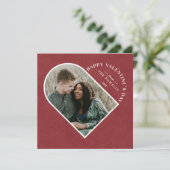 Arch Heart Valentijnsdag Photo Card - Currant Kaart (Staand voorkant)