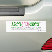 Arch-HER-tect Bumpersticker (Op auto)