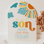 Arch Here Comes The Son Baby Shower Invitation Kaart