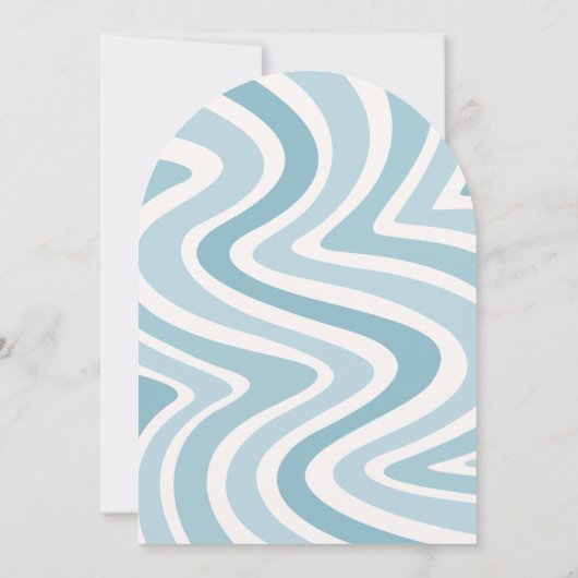 Arch Here Comes The Son Baby shower Invitation Kaart (Achterkant)