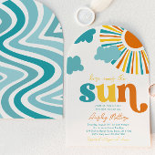 Arch Here Comes The Sun Baby Shower Invitation Kaart