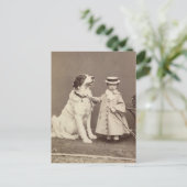 Arch Hertogin Marie-Valerie, dochter Sisi met hond Briefkaart (Staand voorkant)