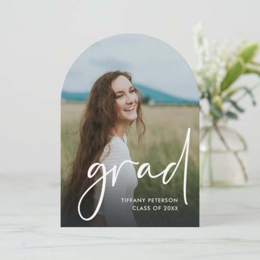 Arch High School foto afstuderen aankondigingen (Staand voorkant)