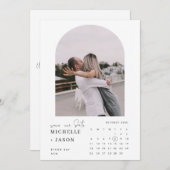Arch kalender foto Save the Date uitnodiging (Voorkant / Achterkant)