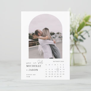 Arch kalender foto Save the Date uitnodiging