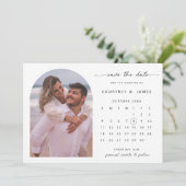 Arch kalender foto Save the Date uitnodiging (Staand voorkant)