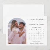 Arch kalender foto Save the Date uitnodiging (Voorkant / Achterkant)