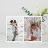 Arch kalender foto Save the Date uitnodiging (Staand voorkant)