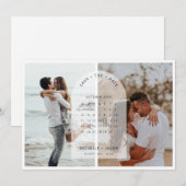 Arch kalender foto Save the Date uitnodiging (Voorkant / Achterkant)