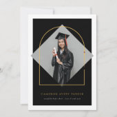 Arch kwastjes minimalistisch Lijst foto Afstuderen Aankondiging (Voorkant)