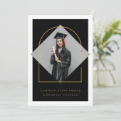 Arch kwastjes minimalistisch Lijst foto Afstuderen Aankondiging (Staand voorkant)