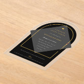 Arch kwastjes minimalistisch Lijst foto Afstuderen Acryl Uitnodigingen (Laagn)