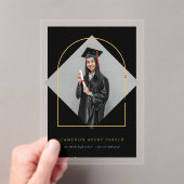 Arch kwastjes minimalistisch Lijst foto Afstuderen Acryl Uitnodigingen (Insitu (Draagbaar))