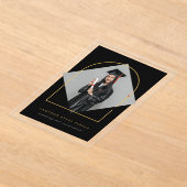 Arch kwastjes minimalistisch Lijst foto Afstuderen Acryl Uitnodigingen (Laagn)