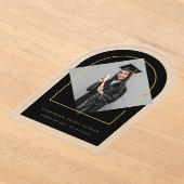 Arch kwastjes minimalistisch Lijst foto Afstuderen Acryl Uitnodigingen (Laagn)