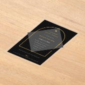 Arch kwastjes minimalistisch Lijst foto Afstuderen Acryl Uitnodigingen (Laagn)