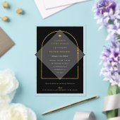 Arch kwastjes minimalistisch Lijst foto Afstuderen Acryl Uitnodigingen (Insitu (Huwelijk))