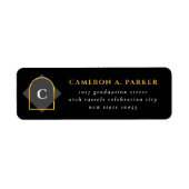 Arch kwastjes minimalistisch Lijst foto Afstuderen Etiket (Voorkant)