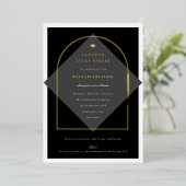 Arch kwastjes minimalistisch Lijst foto Afstuderen Folie Uitnodiging (Staand Voorkant)