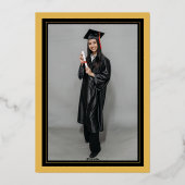 Arch kwastjes minimalistisch Lijst foto Afstuderen Folie Uitnodiging (Achterkant)