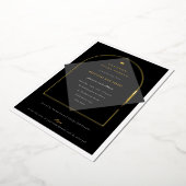 Arch kwastjes minimalistisch Lijst foto Afstuderen Folie Uitnodiging (Gedraaid)