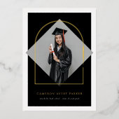 Arch kwastjes minimalistisch Lijst foto Afstuderen Folie Uitnodiging (Voorkant)